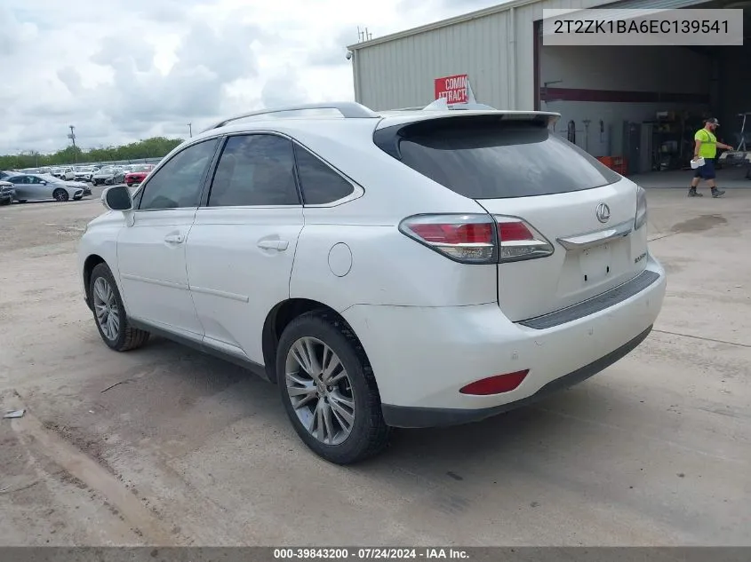 2014 Lexus Rx 350 VIN: 2T2ZK1BA6EC139541 Lot: 39843200