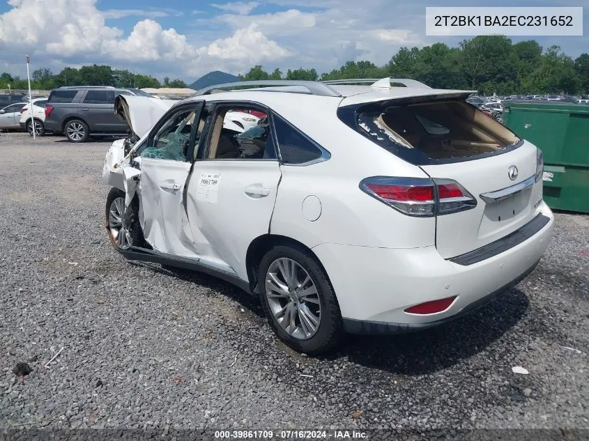 2T2BK1BA2EC231652 2014 Lexus Rx 350