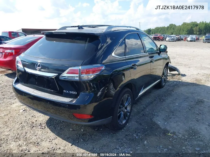 JTJZK1BA0E2417978 2014 Lexus Rx 350