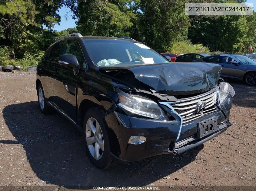 2T2BK1BA2EC244417 2014 Lexus Rx 350