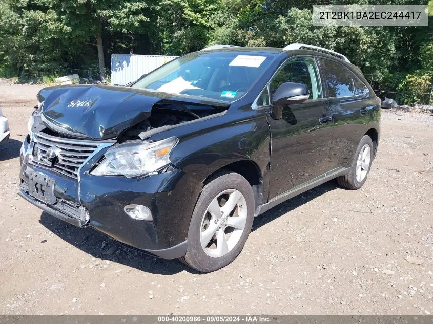 2T2BK1BA2EC244417 2014 Lexus Rx 350