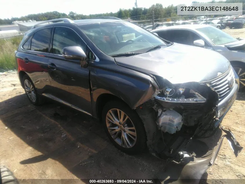 2T2ZK1BA3EC148648 2014 Lexus Rx 350