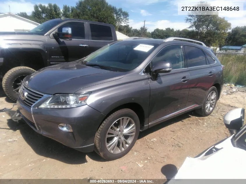 2T2ZK1BA3EC148648 2014 Lexus Rx 350