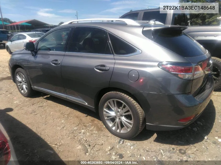 2T2ZK1BA3EC148648 2014 Lexus Rx 350