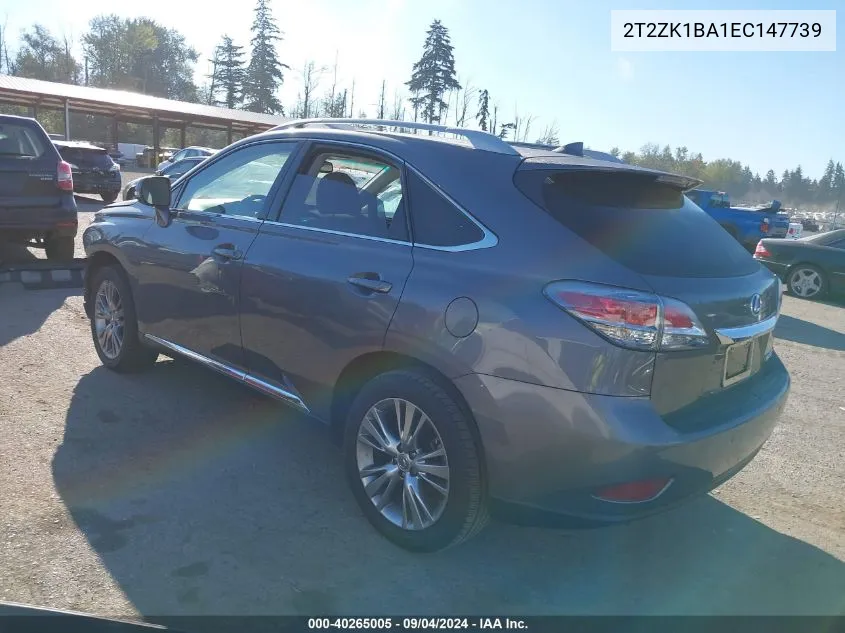 2014 Lexus Rx 350 350 VIN: 2T2ZK1BA1EC147739 Lot: 40265005