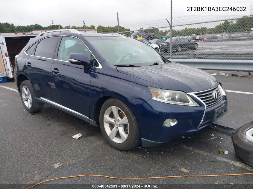 2014 Lexus Rx 350/Base/F Sport VIN: 2T2BK1BA3EC246032 Lot: 40342591