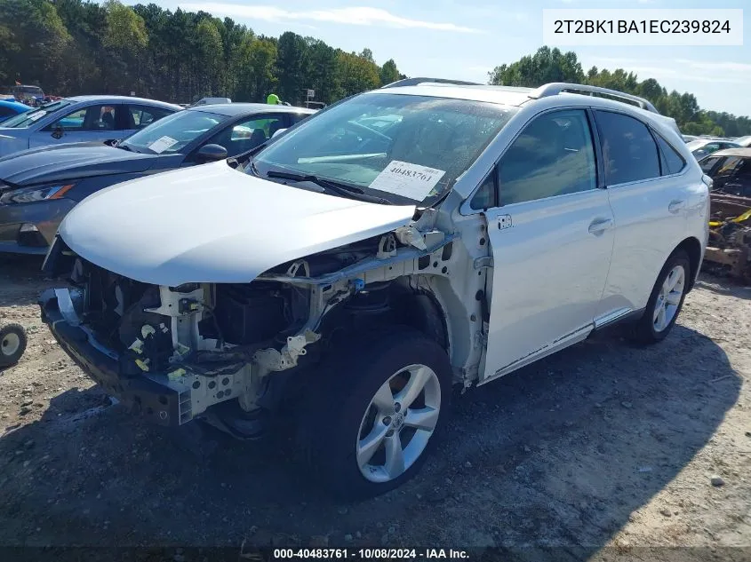 2014 Lexus Rx 350 VIN: 2T2BK1BA1EC239824 Lot: 40483761