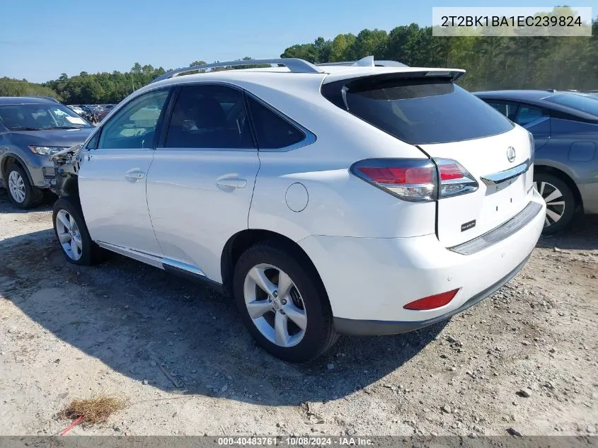 2014 Lexus Rx 350 VIN: 2T2BK1BA1EC239824 Lot: 40483761