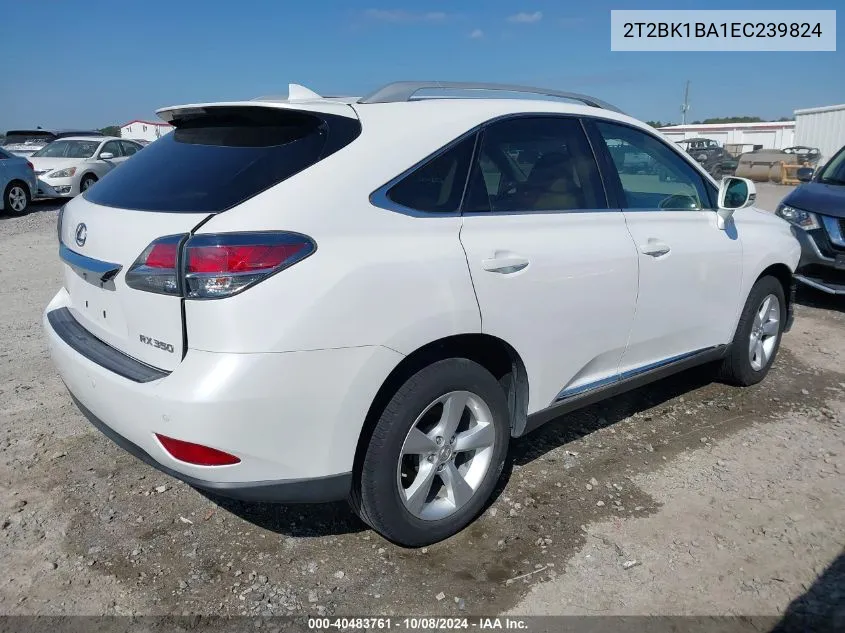 2014 Lexus Rx 350 VIN: 2T2BK1BA1EC239824 Lot: 40483761