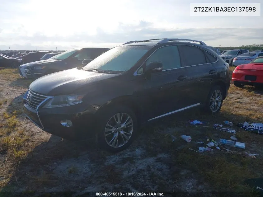 2014 Lexus Rx 350 VIN: 2T2ZK1BA3EC137598 Lot: 40515518