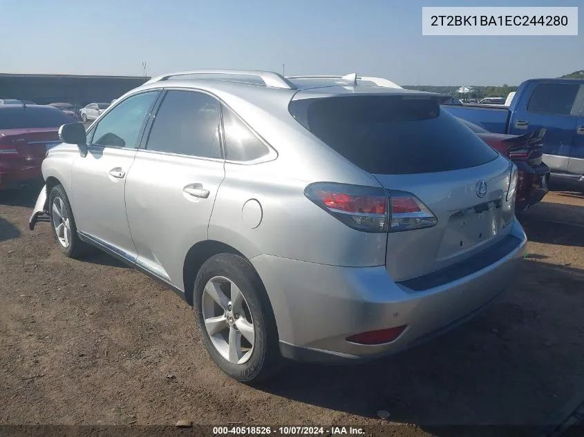 2014 Lexus Rx 350 VIN: 2T2BK1BA1EC244280 Lot: 40518526