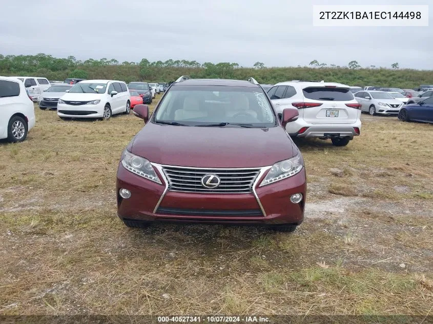 2014 Lexus Rx 350 VIN: 2T2ZK1BA1EC144498 Lot: 40527341