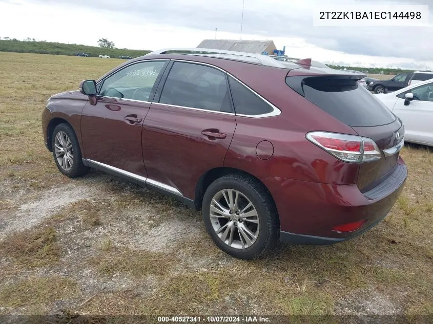 2014 Lexus Rx 350 VIN: 2T2ZK1BA1EC144498 Lot: 40527341