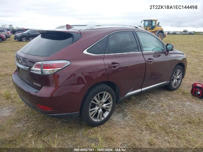 2014 Lexus Rx 350 VIN: 2T2ZK1BA1EC144498 Lot: 40527341