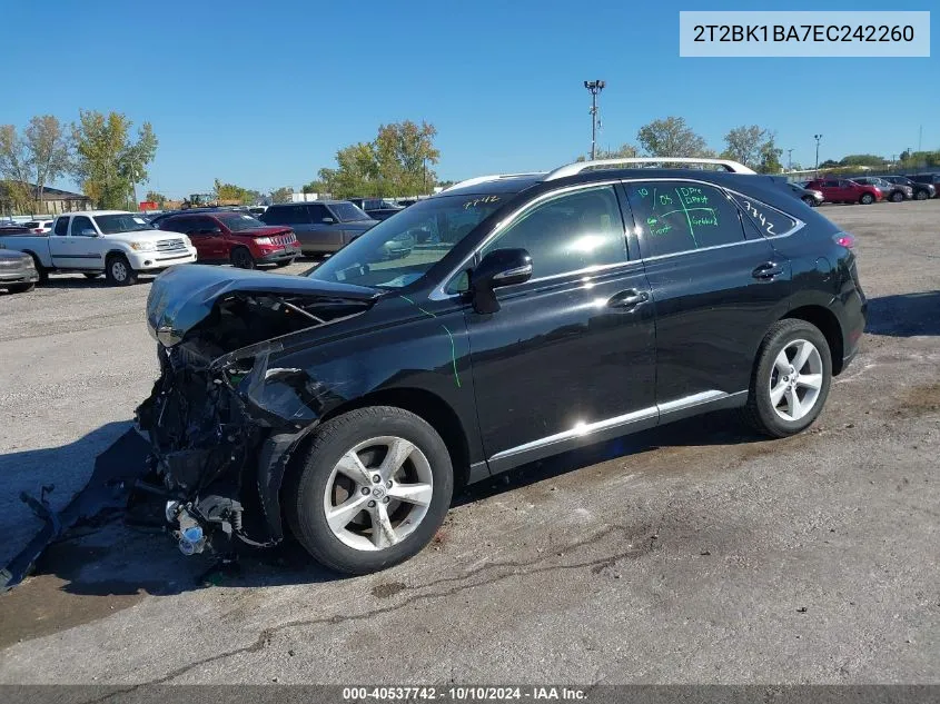 2014 Lexus Rx 350 VIN: 2T2BK1BA7EC242260 Lot: 40537742