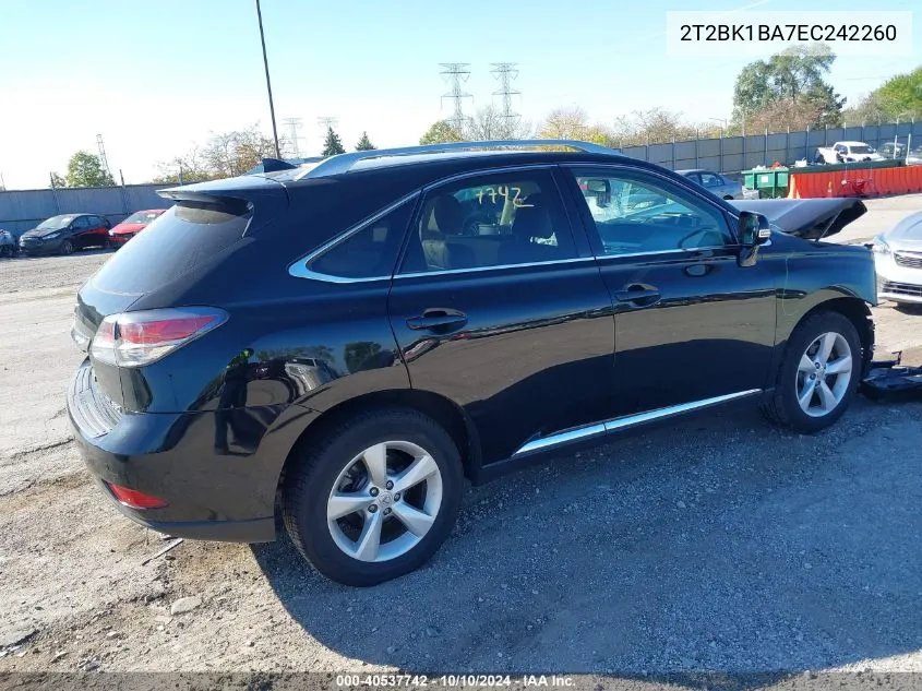 2014 Lexus Rx 350 VIN: 2T2BK1BA7EC242260 Lot: 40537742