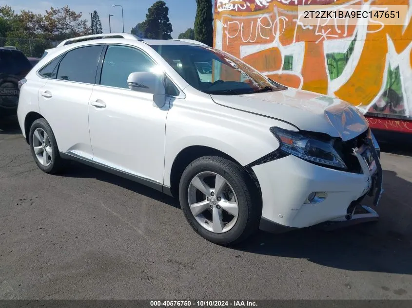 2014 Lexus Rx 350 VIN: 2T2ZK1BA9EC147651 Lot: 40576750