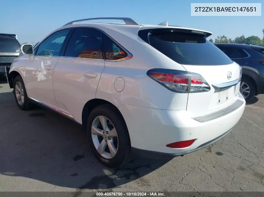 2014 Lexus Rx 350 VIN: 2T2ZK1BA9EC147651 Lot: 40576750