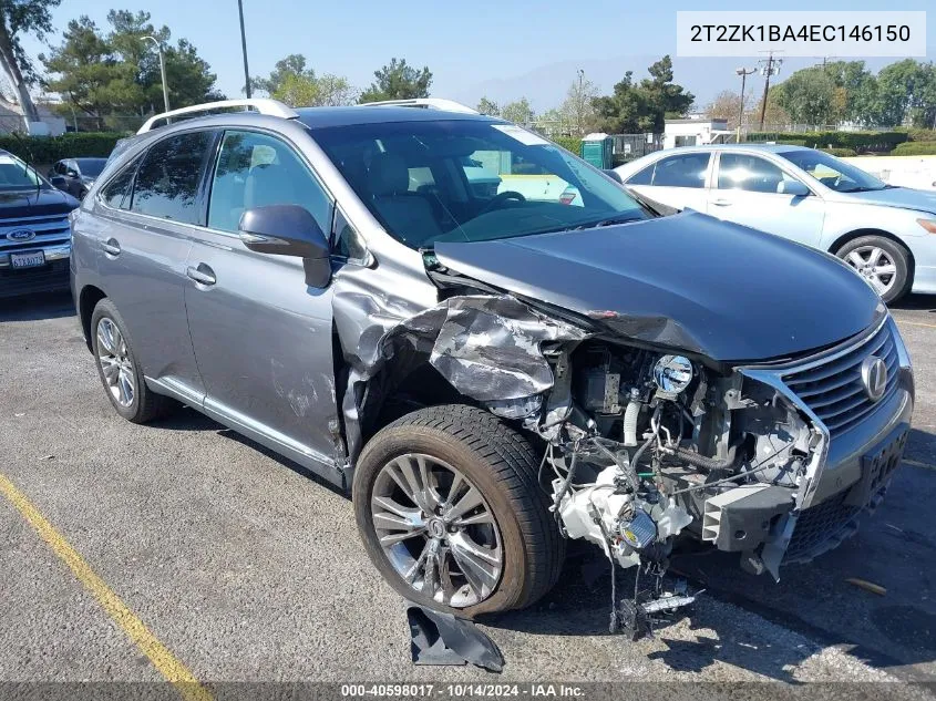 2014 Lexus Rx 350 VIN: 2T2ZK1BA4EC146150 Lot: 40598017