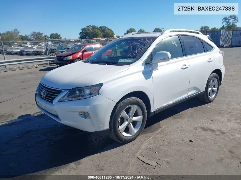 2014 Lexus Rx 350 VIN: 2T2BK1BAXEC247338 Lot: 40611265