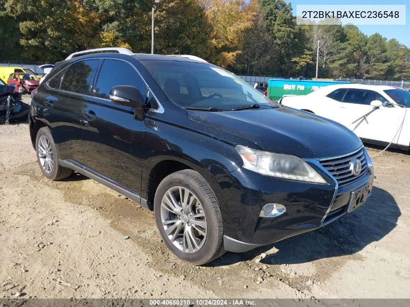 2014 Lexus Rx 350 VIN: 2T2BK1BAXEC236548 Lot: 40650210