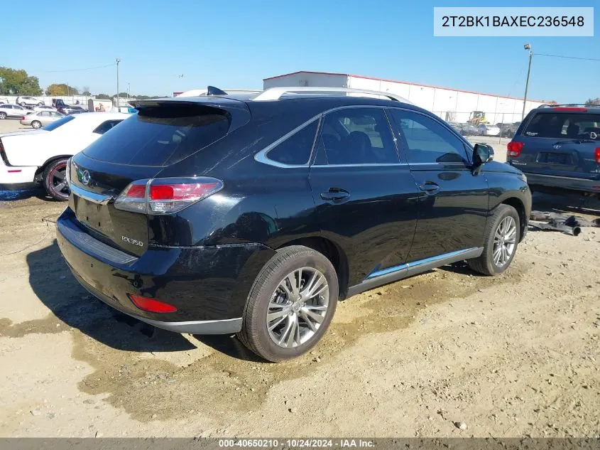 2014 Lexus Rx 350 VIN: 2T2BK1BAXEC236548 Lot: 40650210