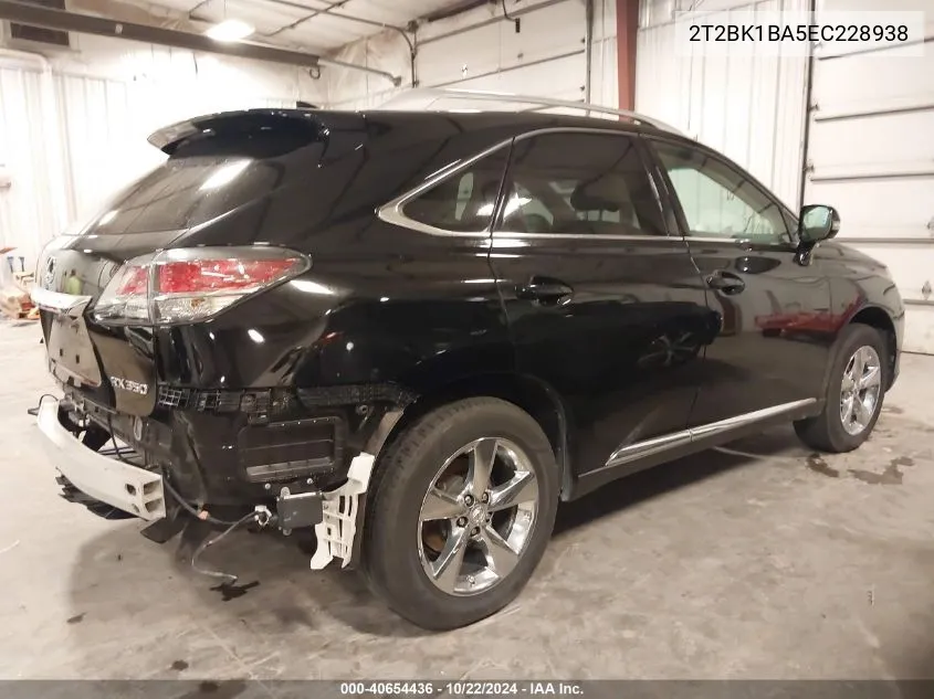 2014 Lexus Rx 350 VIN: 2T2BK1BA5EC228938 Lot: 40654436