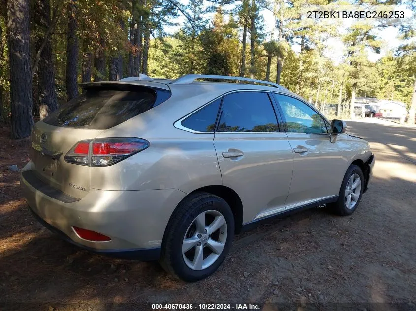 2014 Lexus Rx 350 VIN: 2T2BK1BA8EC246253 Lot: 40670436