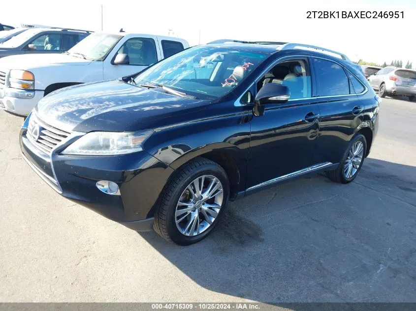 2014 Lexus Rx 350 VIN: 2T2BK1BAXEC246951 Lot: 40715309