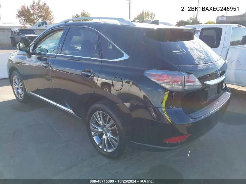 2014 Lexus Rx 350 VIN: 2T2BK1BAXEC246951 Lot: 40715309