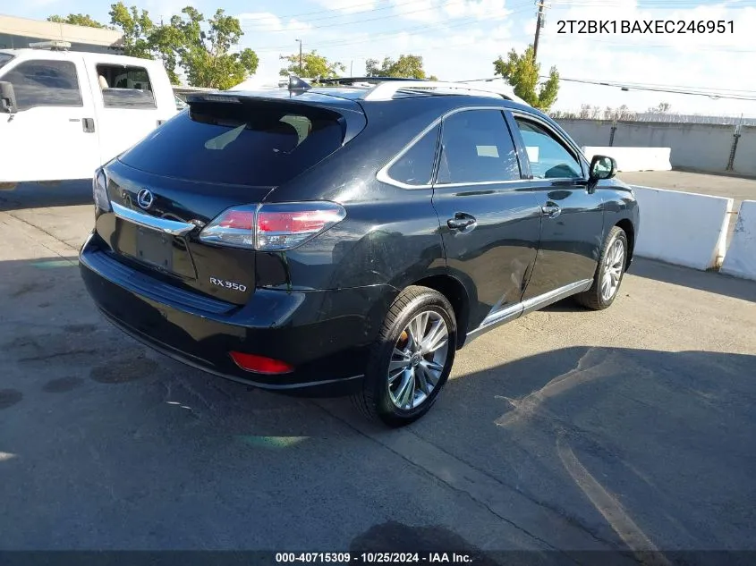 2014 Lexus Rx 350 VIN: 2T2BK1BAXEC246951 Lot: 40715309