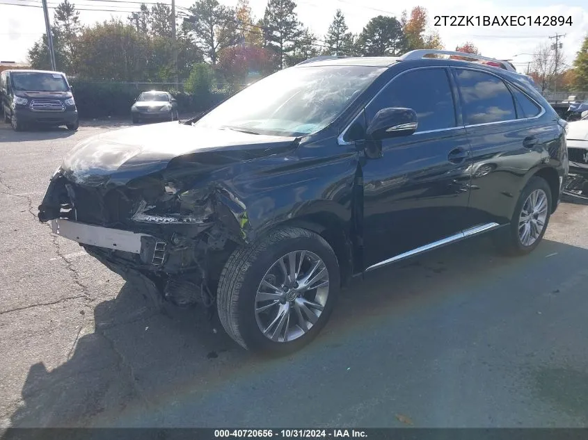 2014 Lexus Rx 350 VIN: 2T2ZK1BAXEC142894 Lot: 40720656