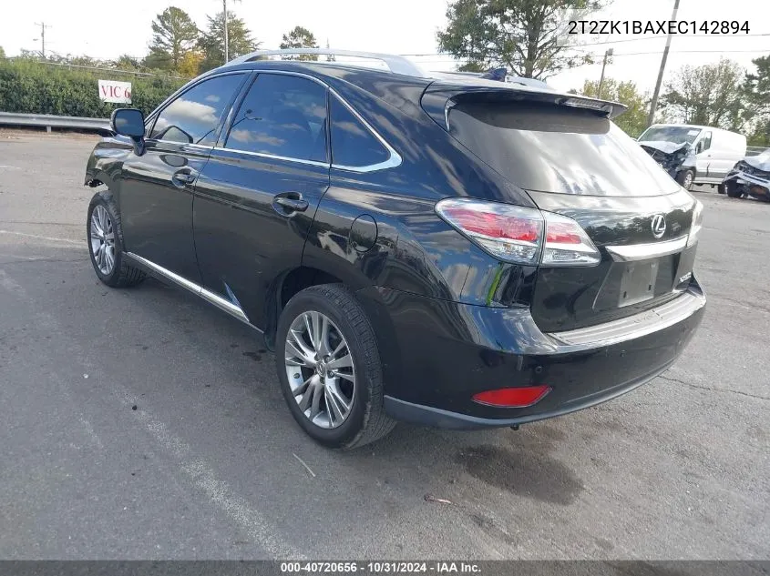 2014 Lexus Rx 350 VIN: 2T2ZK1BAXEC142894 Lot: 40720656