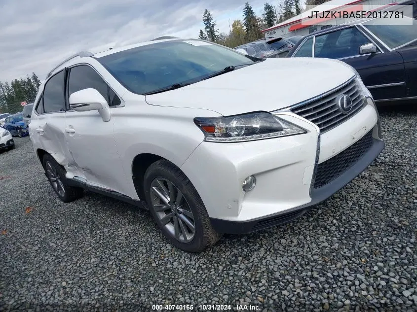 2014 Lexus Rx 350 VIN: JTJZK1BA5E2012781 Lot: 40740165