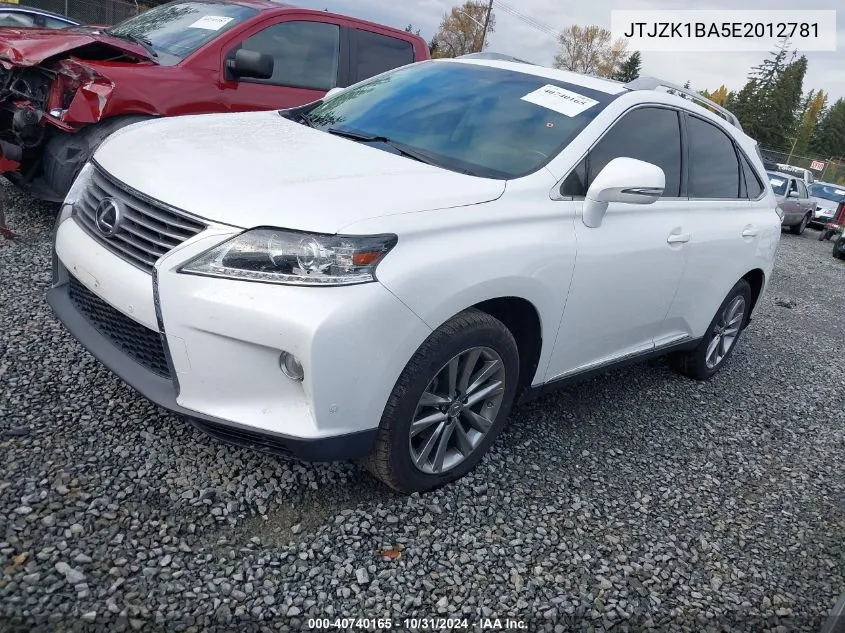 2014 Lexus Rx 350 VIN: JTJZK1BA5E2012781 Lot: 40740165