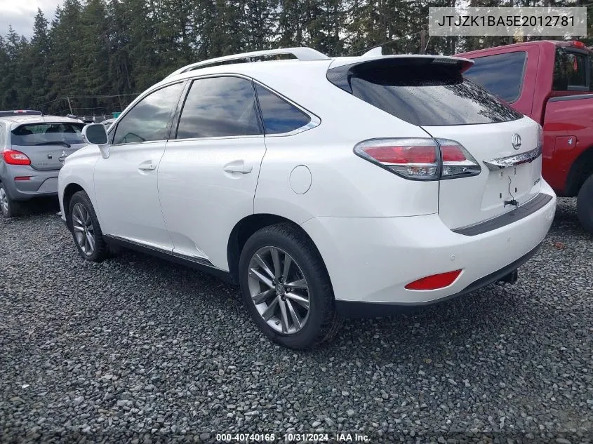 2014 Lexus Rx 350 VIN: JTJZK1BA5E2012781 Lot: 40740165