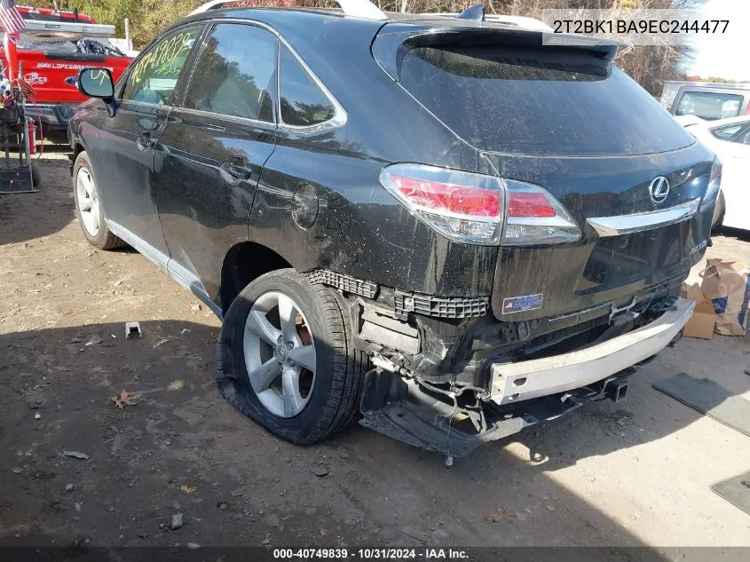 2014 Lexus Rx 350 VIN: 2T2BK1BA9EC244477 Lot: 40749839