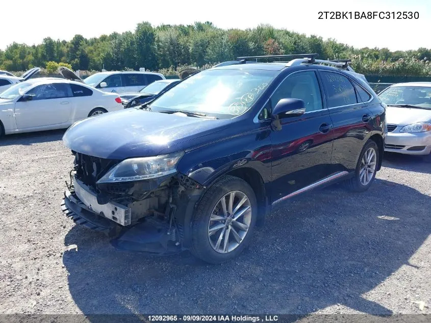 2015 Lexus Rx 350/Base/F Sport VIN: 2T2BK1BA8FC312530 Lot: 12092965