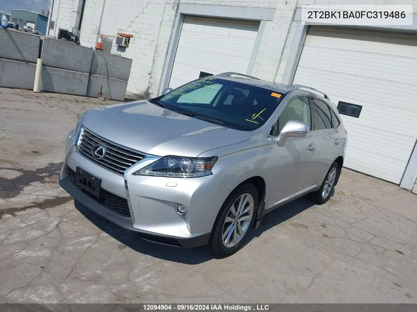 2015 Lexus Rx 350/Base/F Sport VIN: 2T2BK1BA0FC319486 Lot: 12094904