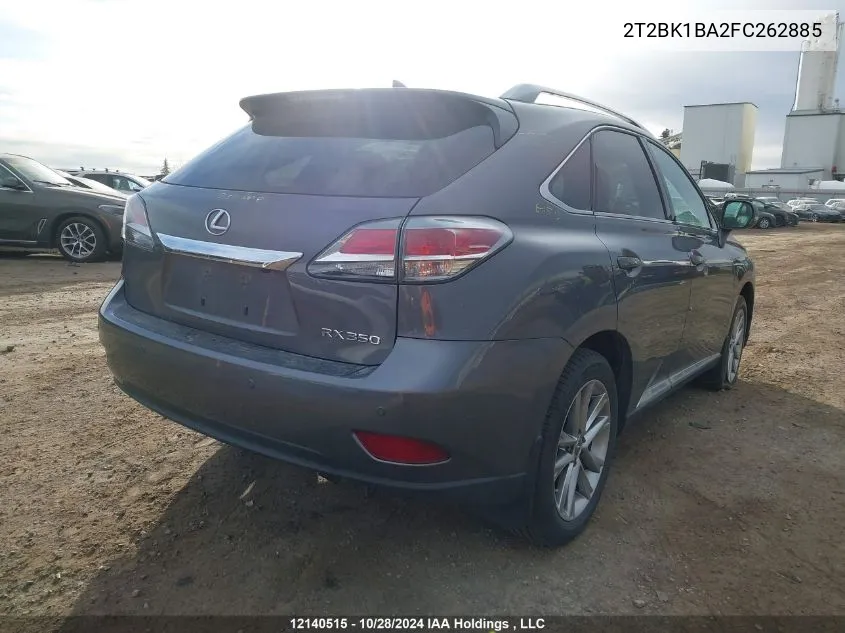 2015 Lexus Rx 350 Sportdesign VIN: 2T2BK1BA2FC262885 Lot: 12140515