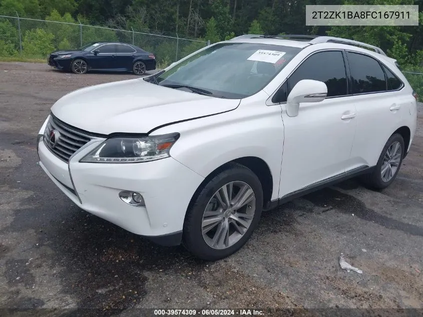 2015 Lexus Rx 350 VIN: 2T2ZK1BA8FC167911 Lot: 39574309