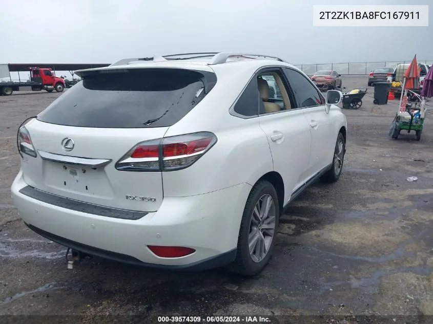 2015 Lexus Rx 350 VIN: 2T2ZK1BA8FC167911 Lot: 39574309