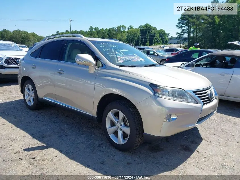 2T2ZK1BA4FC194488 2015 Lexus Rx 350