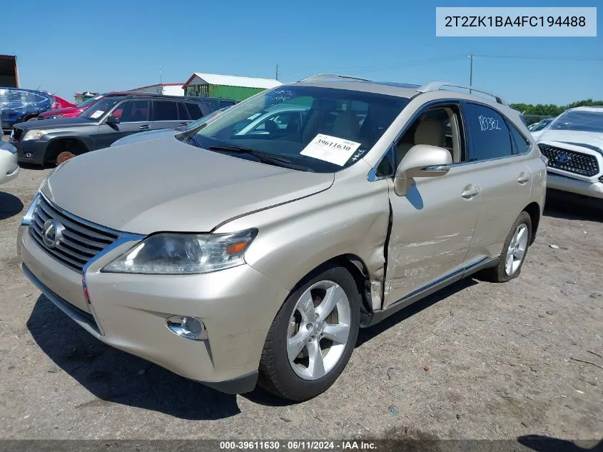 2T2ZK1BA4FC194488 2015 Lexus Rx 350