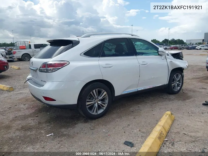 2015 Lexus Rx 350 VIN: 2T2ZK1BAXFC191921 Lot: 39661824