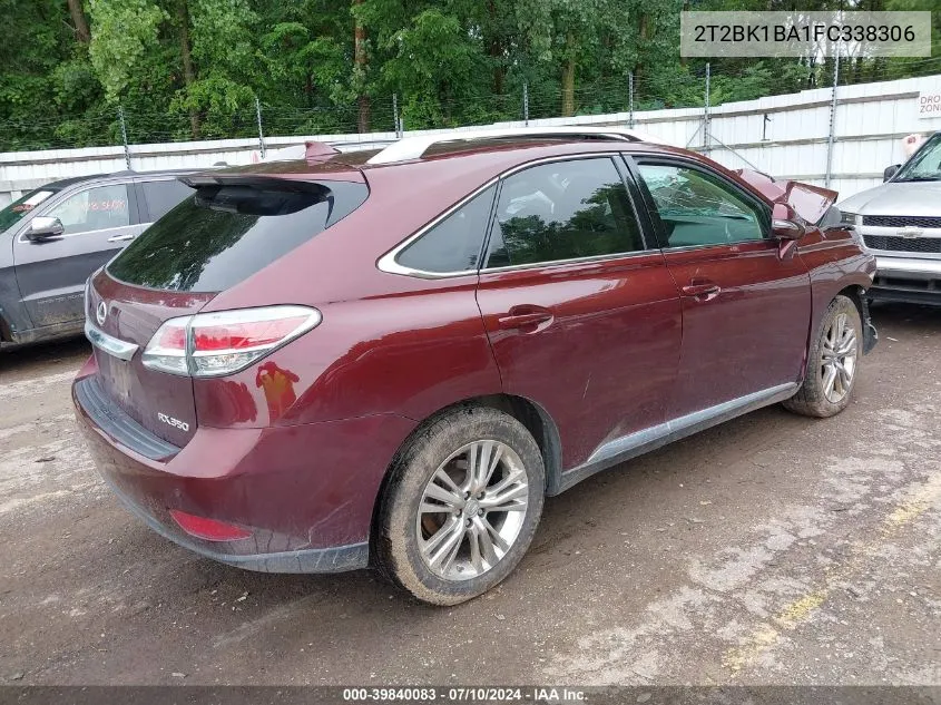 2T2BK1BA1FC338306 2015 Lexus Rx 350