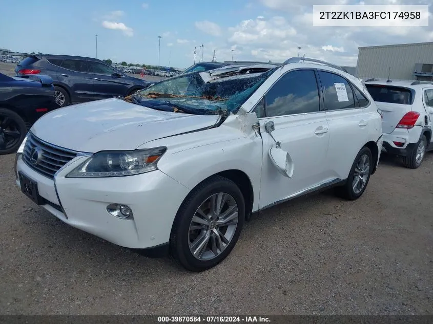 2T2ZK1BA3FC174958 2015 Lexus Rx 350