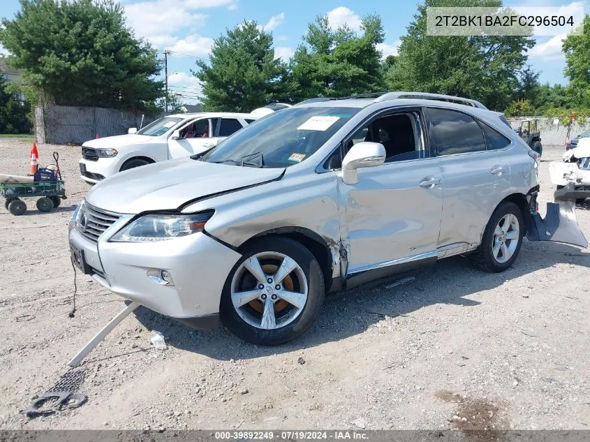 2015 Lexus Rx 350 VIN: 2T2BK1BA2FC296504 Lot: 39892249