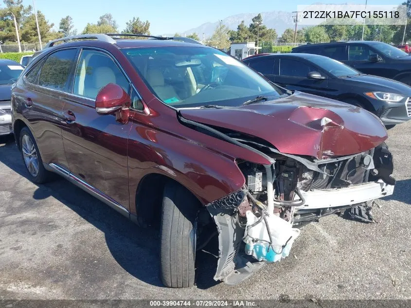 2015 Lexus Rx 350 VIN: 2T2ZK1BA7FC155118 Lot: 39904744