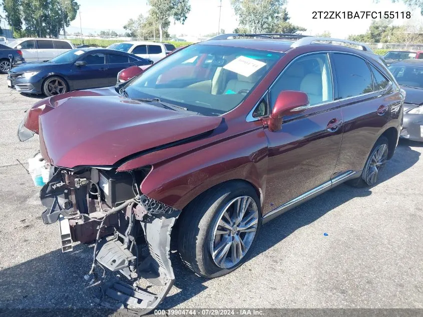 2T2ZK1BA7FC155118 2015 Lexus Rx 350